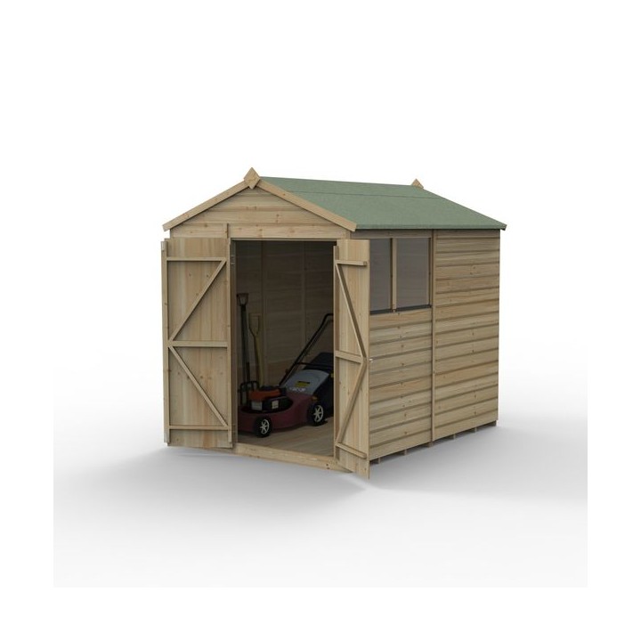 Beckwood 6x8 Apex Shed 2 Windows DoubleDoor Installed