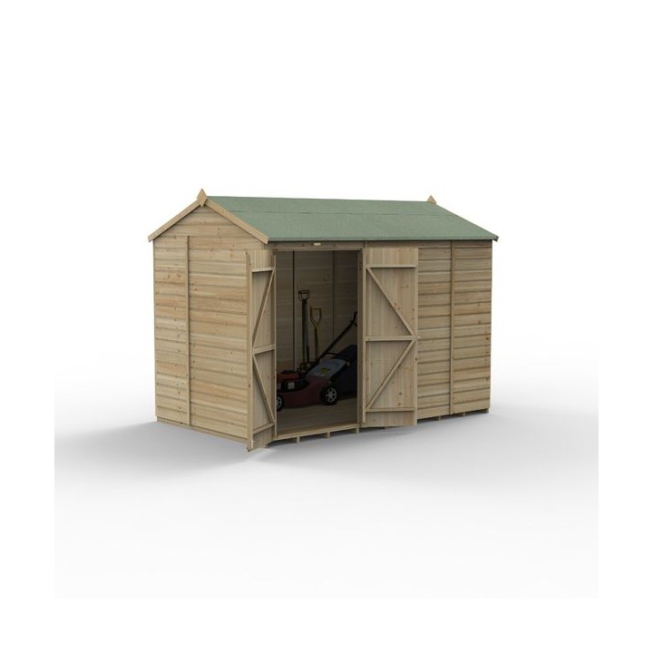 Beckwood 10x6 Reverse Apex Shed No Windows DoubleDoor Installed