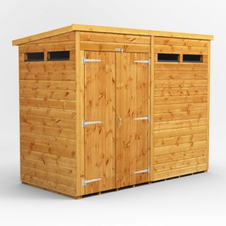 8 x 4 Power Pent Double Door Security Shed