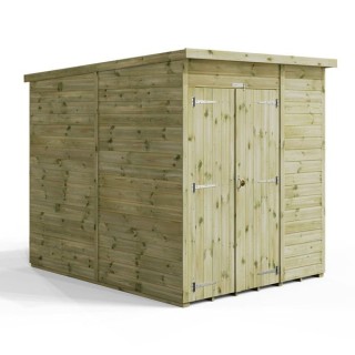 6x8 Premium Powersheds Windowless Pent Double Doors