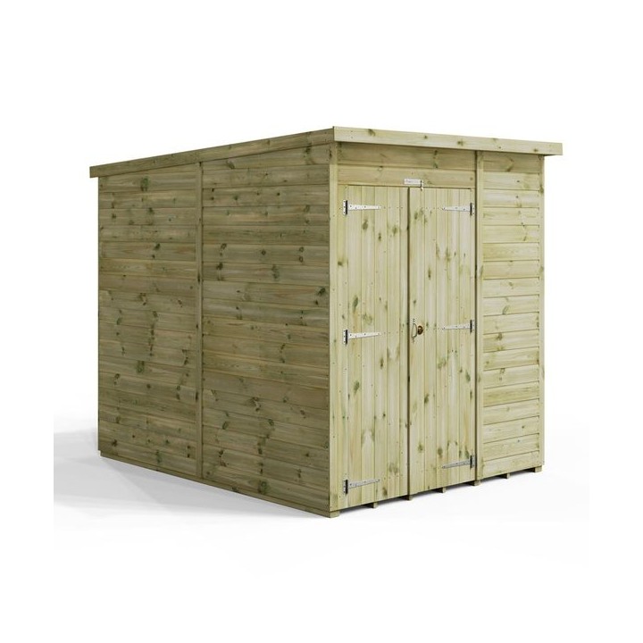 6x8 Premium Powersheds Windowless Pent Double Doors
