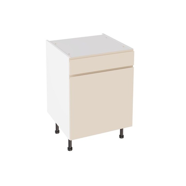 Flatpack 600 Drawerline Base Cabinet J-Pull Ultra Matt Cashmere