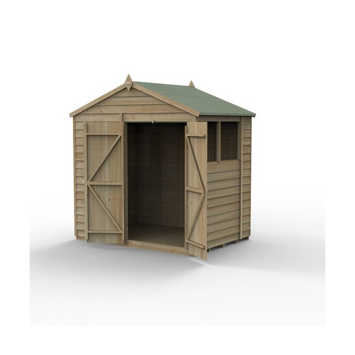 4LIFE Apex Shed 7 x 5 - Double Door - 2 Window Installation