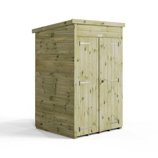 4x4 Premium Powersheds Pent No Windows Double Doors