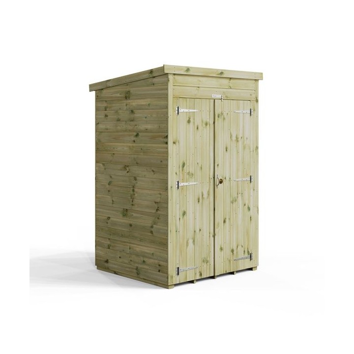 4x4 Premium Powersheds Pent No Windows Double Doors