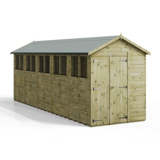20x6 Premium Powersheds Apex Double Doors