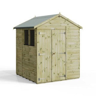 6x6 Premium Powersheds Apex Double Doors