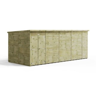 18x8 Premium Powersheds Windowless Pent Double Doors