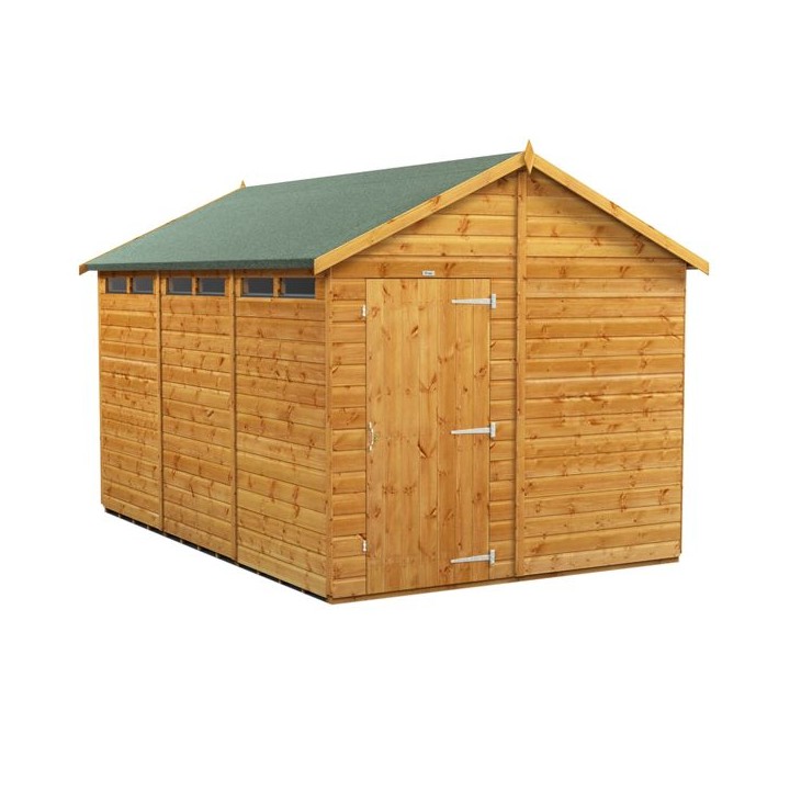 12 x 8 Power Apex Security Shed