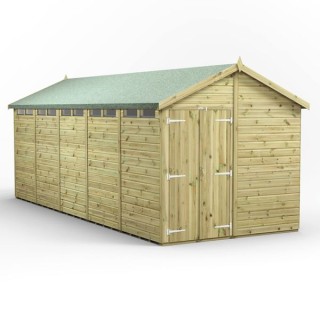 20x8 Premium Powersheds Security Apex Double Doors