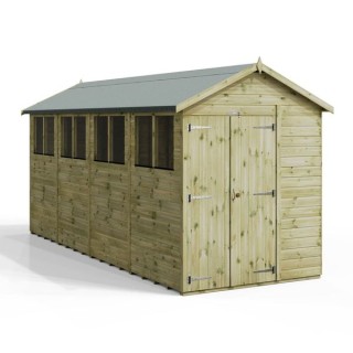 16x6 Premium Powersheds Apex Double Doors