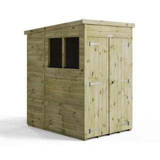 4x6 Premium Powersheds Pent Double Doors