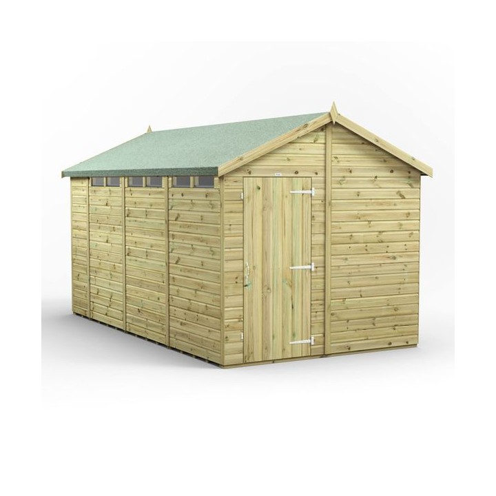 14x8 Premium Powersheds Security Apex