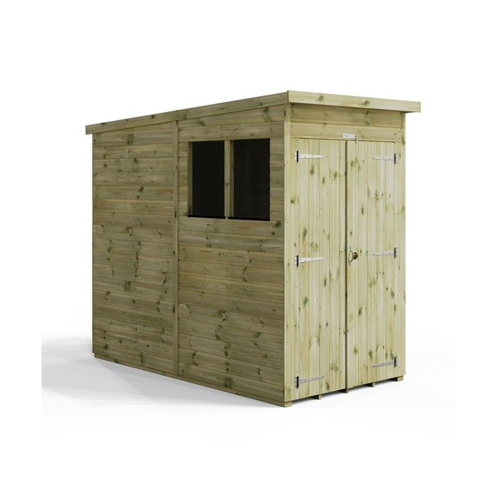4x8 Premium Powersheds Pent Double Doors