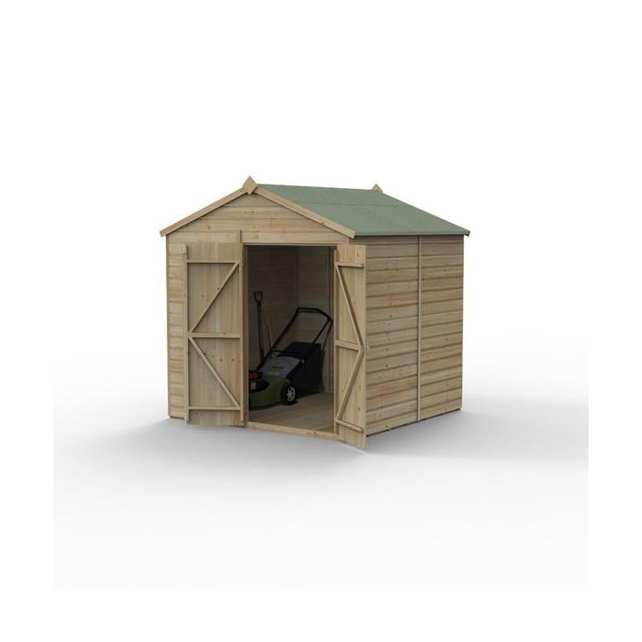 Beckwood 7x7 Apex Shed No Windows DoubleDoor Installed