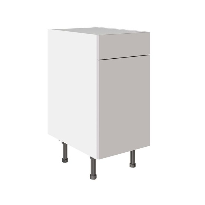 Flatpack 400 Drawerline Base Cabinet Slab Super Gloss Light Grey