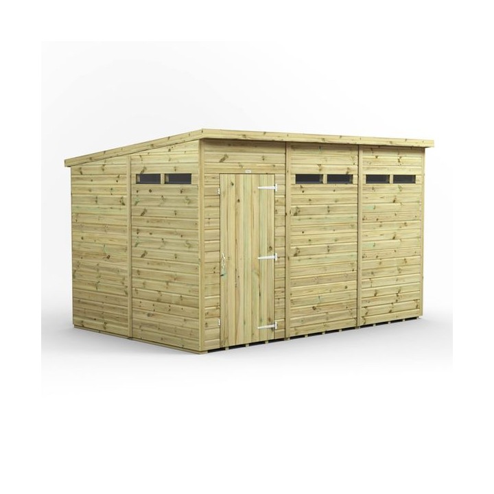 12x8 Premium Powersheds Security Pent