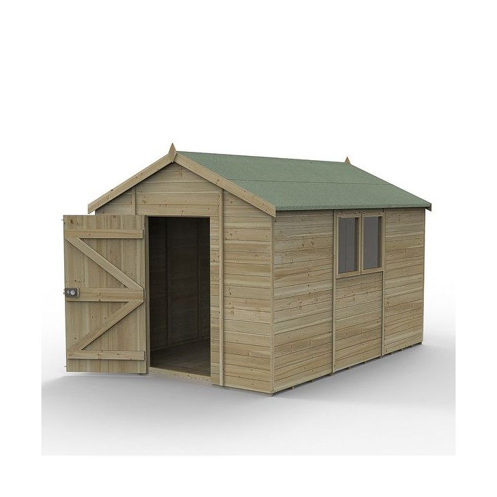 Timberdale 12 x 8 Apex Dble Door Shed - Installed