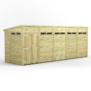 20x6 Premium Powersheds Security Pent Double Doors