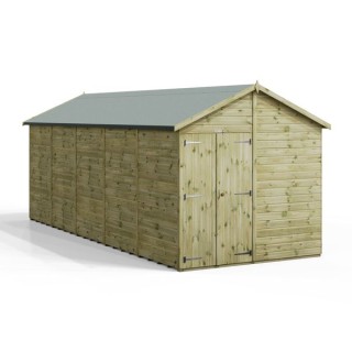 20x8 Premium Powersheds Apex No Windows Double Doors