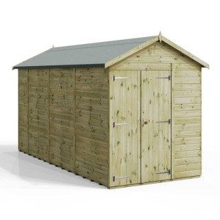 14x6 Premium Powersheds Apex No Windows Double Doors