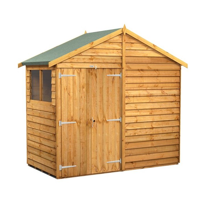 4 x 8 Power Overlap Apex Double Door Shed