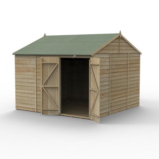 4LIFE Reverse Apex Shed 10 x 10 - Double Door - No Windows Installation