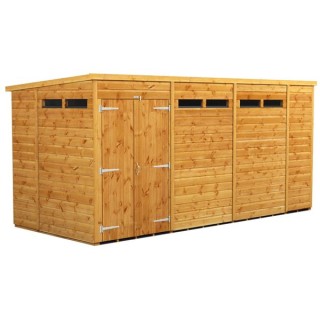 14 x 6 Power Pent Double Door Security Shed