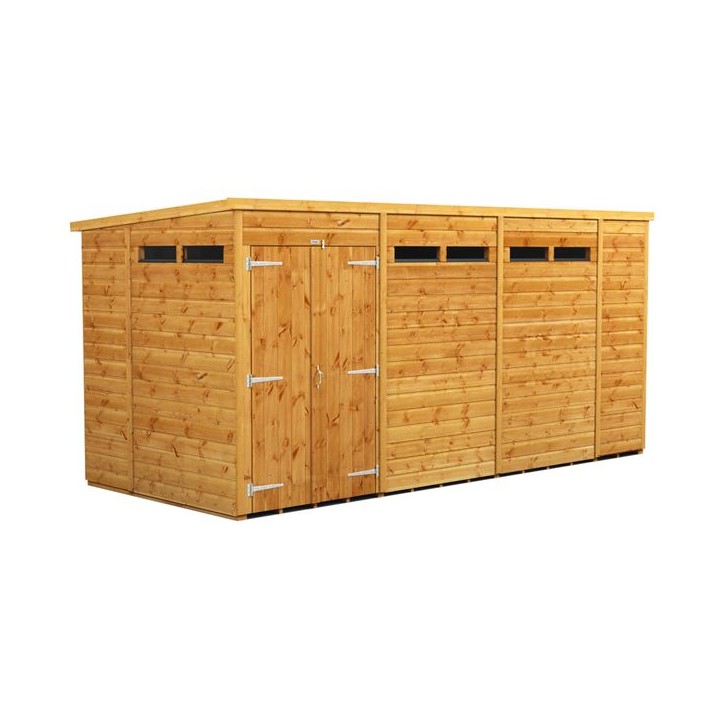 14 x 6 Power Pent Double Door Security Shed
