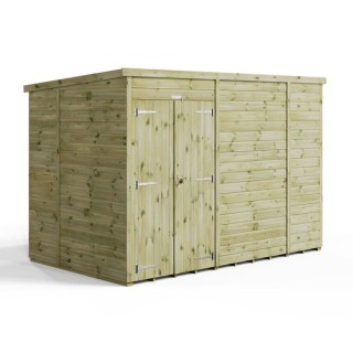 10x6 Premium Powersheds Pent No Windows Double Doors