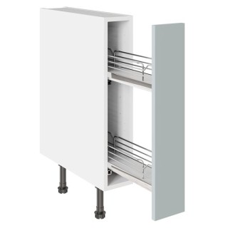 Flatpack 150 Base Kitchen Cabinet Pull-Out Slab Supermatt Aquamarine