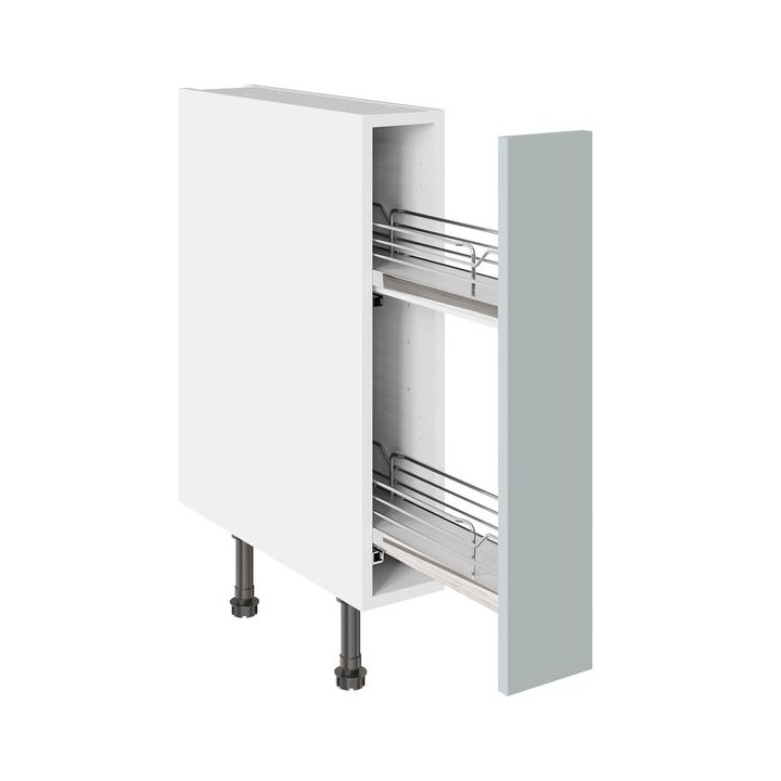 Flatpack 150 Base Kitchen Cabinet Pull-Out Slab Supermatt Aquamarine