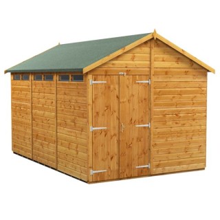 12 x 8 Power Apex Double Door Security Shed
