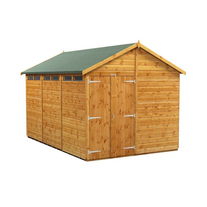 12 x 8 Power Apex Double Door Security Shed