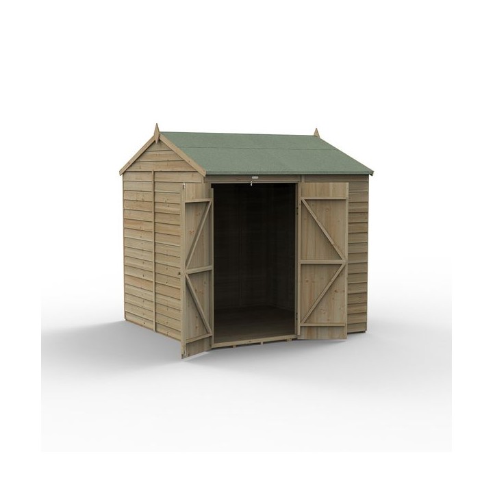 4LIFE Reverse Apex Shed 7 x 7 - Double Door - No Windows Installation