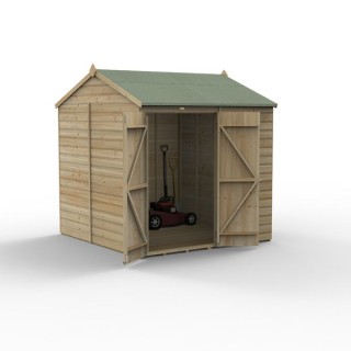 Beckwood 7x7 Reverse Apex Shed No Windows DoubleDoor Installed