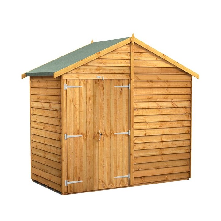 4 x 8 Power Overlap Apex Windowless Double Door Shed