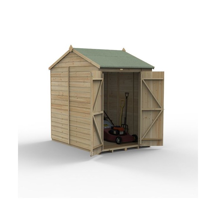 Beckwood 5x7 Reverse Apex Shed No Windows DoubleDoor Installed
