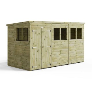 12x6 Premium Powersheds Pent Double Doors