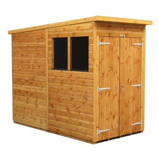 4 x 8 Power Pent Double Door Garden Shed