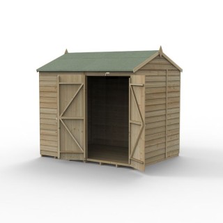 4LIFE Reverse Apex Shed 8 x 6 - Double Door - No Windows