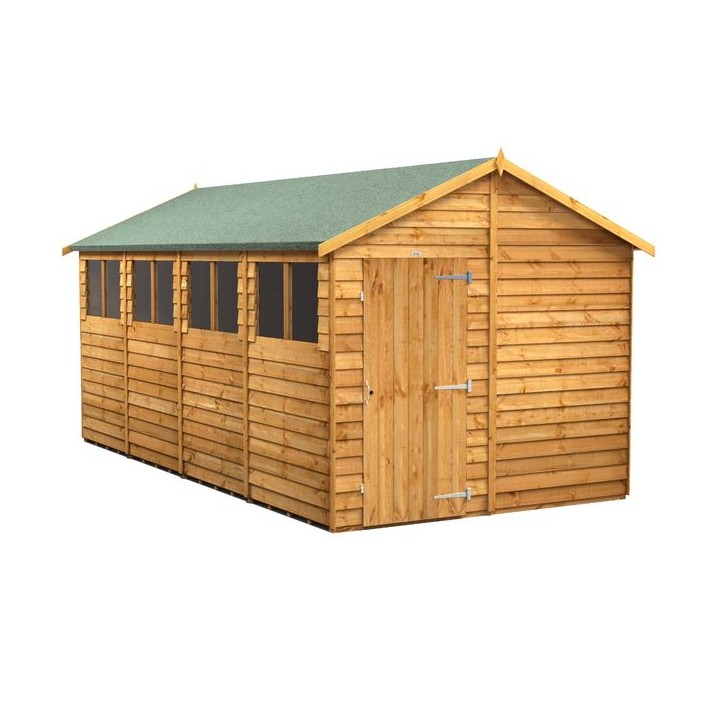 16 x 8 Power Overlap Apex Shed