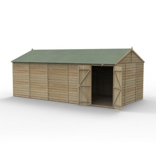 4LIFE Reverse Apex Shed 20 x 10 - Double Door - No Windows Installation