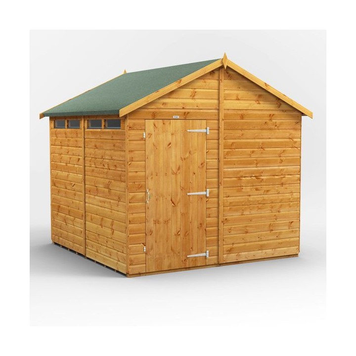 8 x 8 Power Apex Security Shed