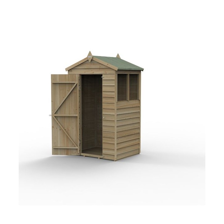 4LIFE Apex Shed 4 x 3 - Single Door - 2 Windows