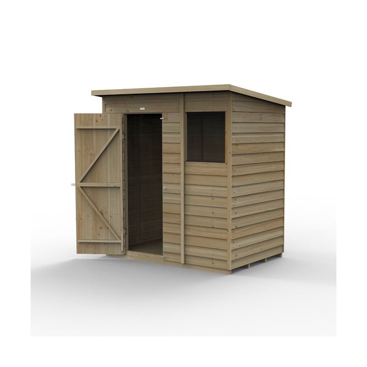 4LIFE Pent Shed 6 x 4 - Single Door - 1 Window