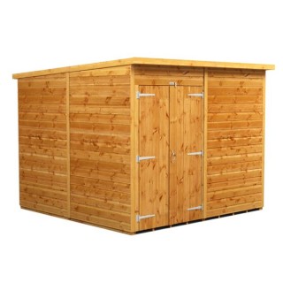 8 x 8 Power Pent Double Door Shed No Windows