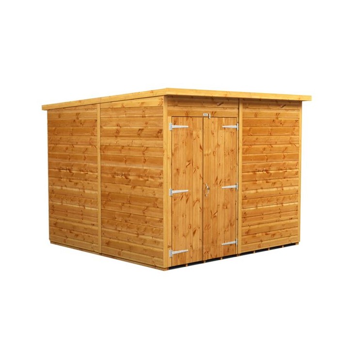 8 x 8 Power Pent Double Door Shed No Windows