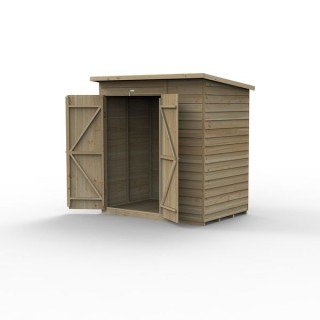 4LIFE Pent Shed 6 x 4 - No Windows - Double Door