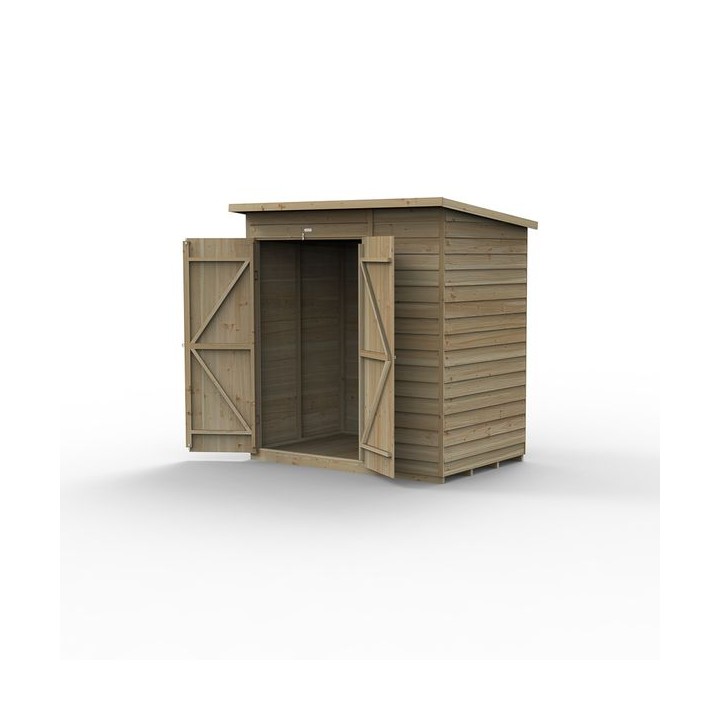 4LIFE Pent Shed 6 x 4 - No Windows - Double Door